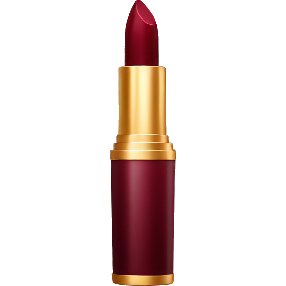 Luxury golden lipstick in red wine colour without lips