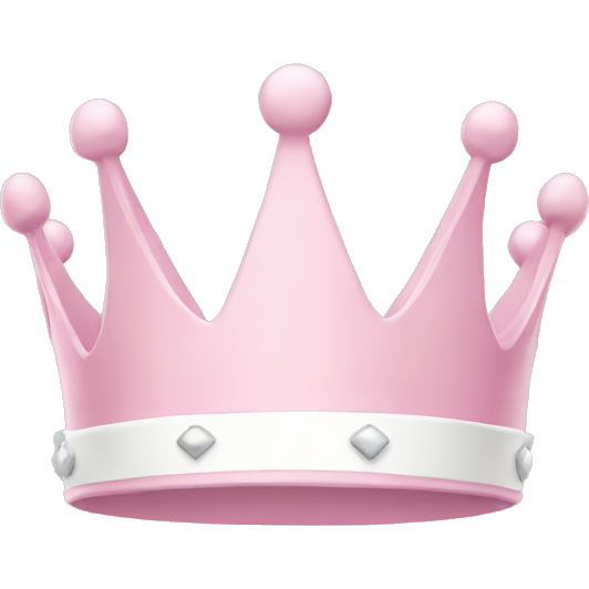 White and pastel pink crown