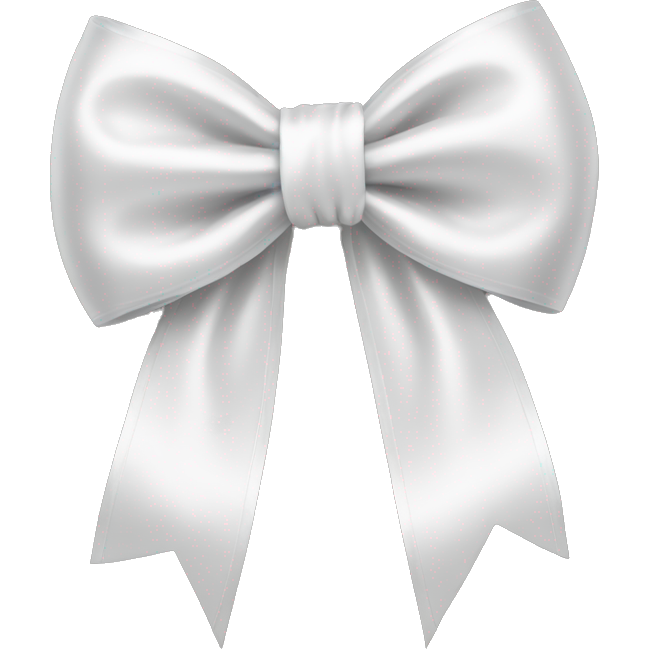 White satin bow