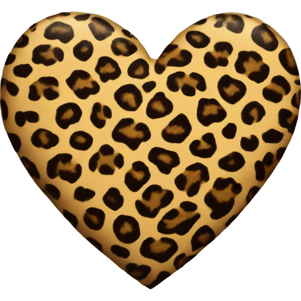 Leopard print heart