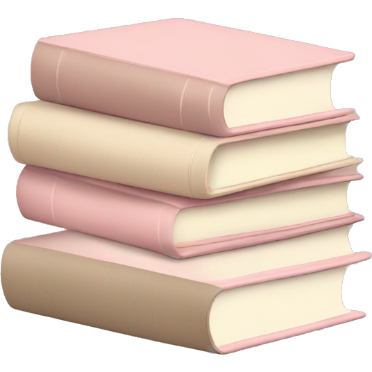 Aesthetic book stack beige and light pink