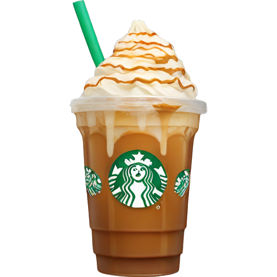 Aesthetic iced Starbucks caramel Frappuccino coffee