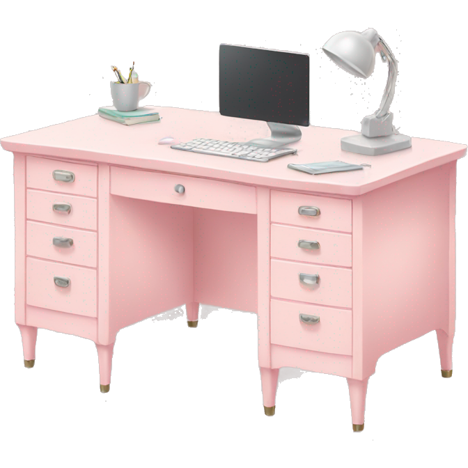 Pastel pink desk