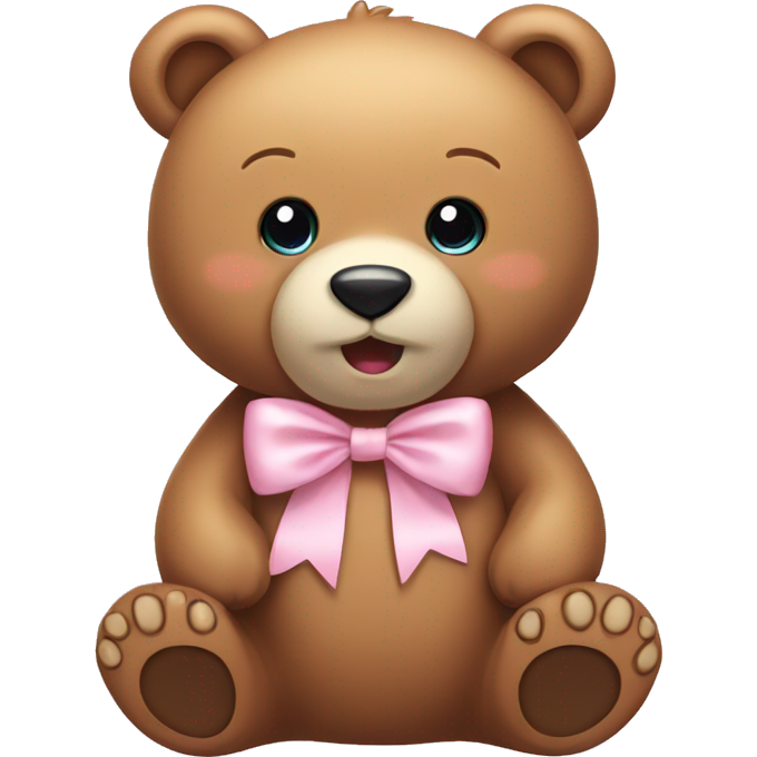 Bear with light pink bow