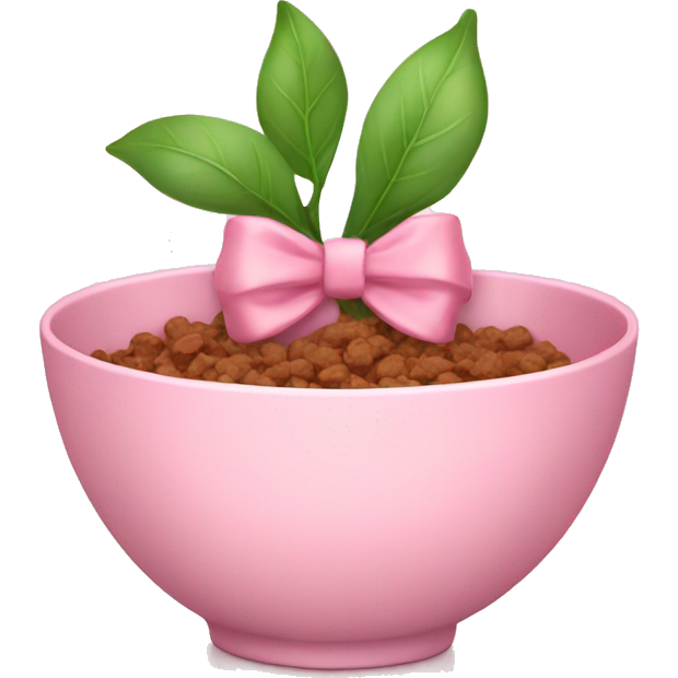 Soft pink bowl with bow