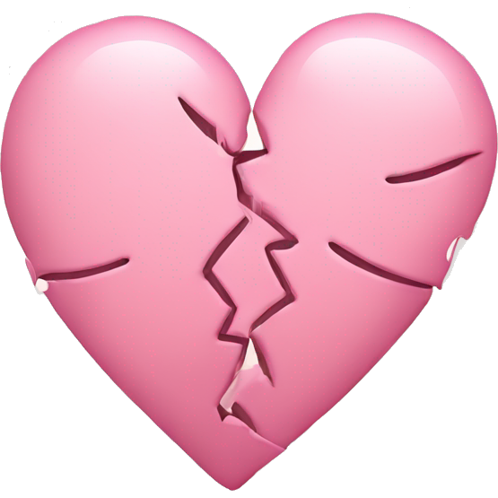 Soft pink broken heart