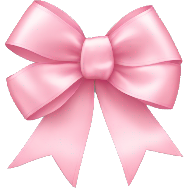 Light pink ribbon bow