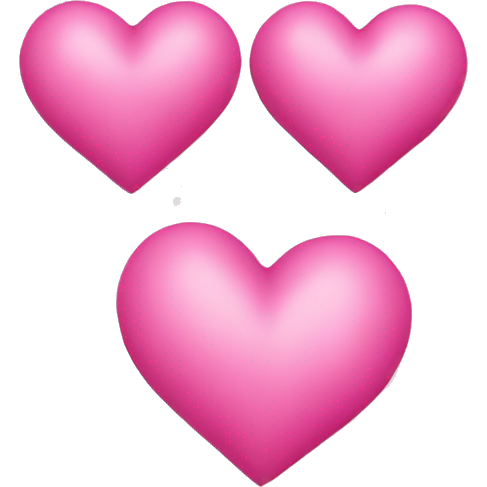 Three pink hearts