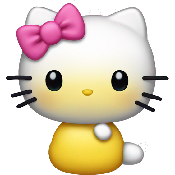 Yellow hello kitty emoji