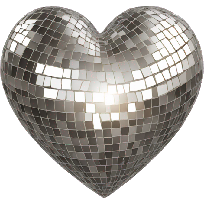Glitter mirrorball heart