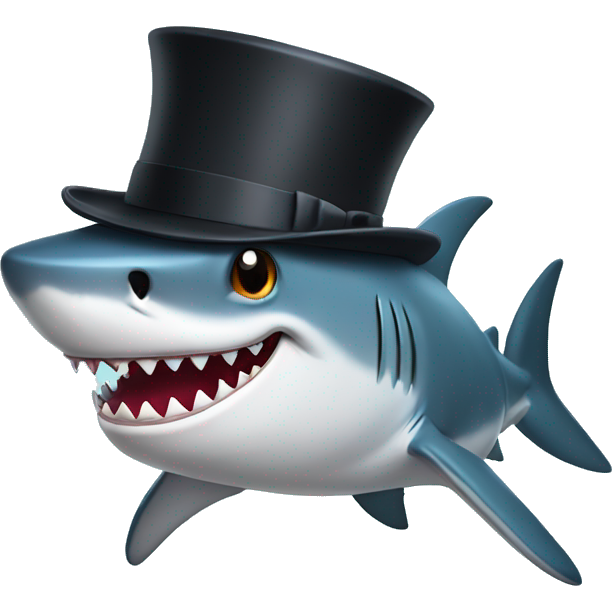 Shark with a top hat