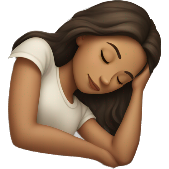 Brunette girl sleeping