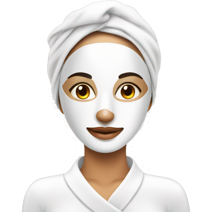 Lady with face mask spa beauty full face relaxing