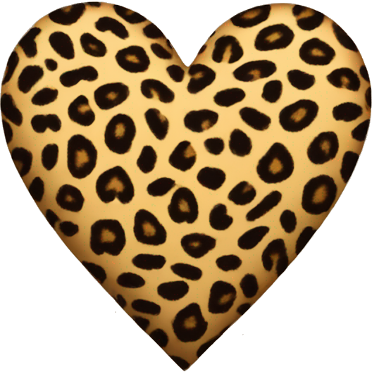 Leopard print heart