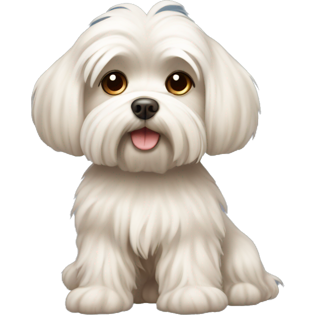 Maltese dog with brown in his fur