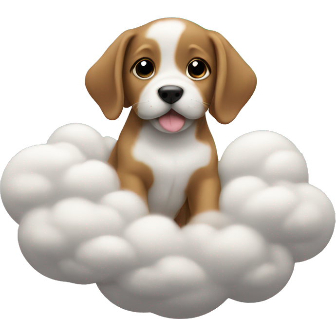 Puppy inside a cloud