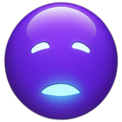 Blue light surrounded in purple lights