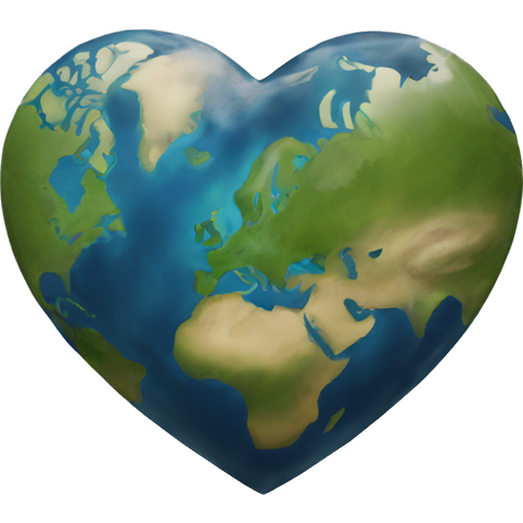 Heart shaped earth