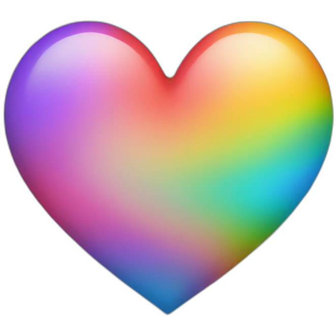 Rainbow colored heart