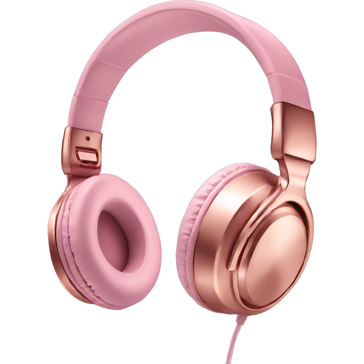 Rose gold pink beat head phones