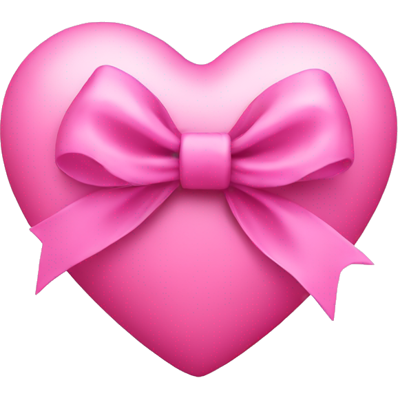 Pink heart with bow