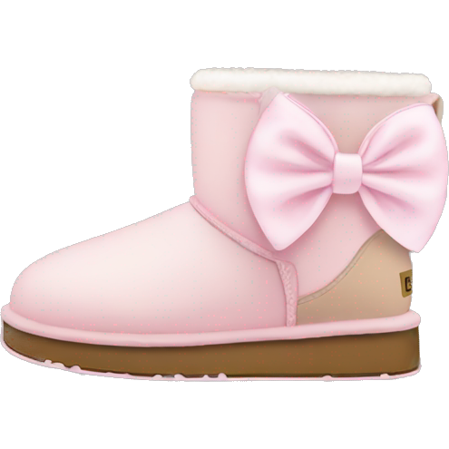 Ugg boots with light pink bow