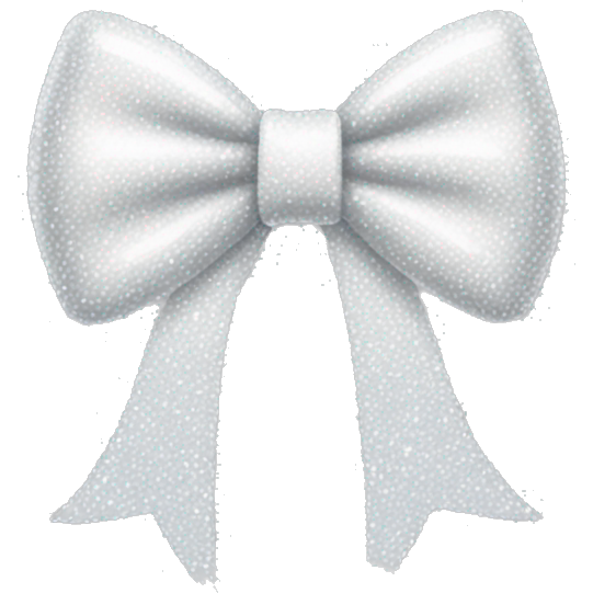 White sparkly bow