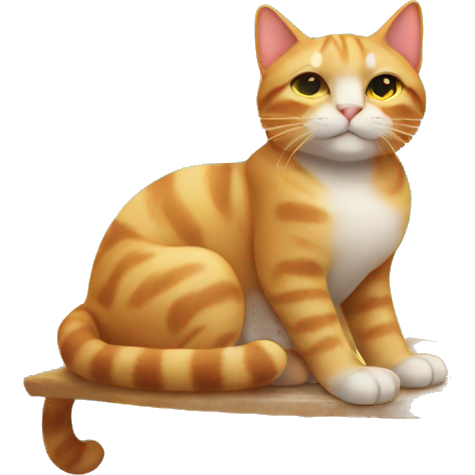 A cat taking the sun