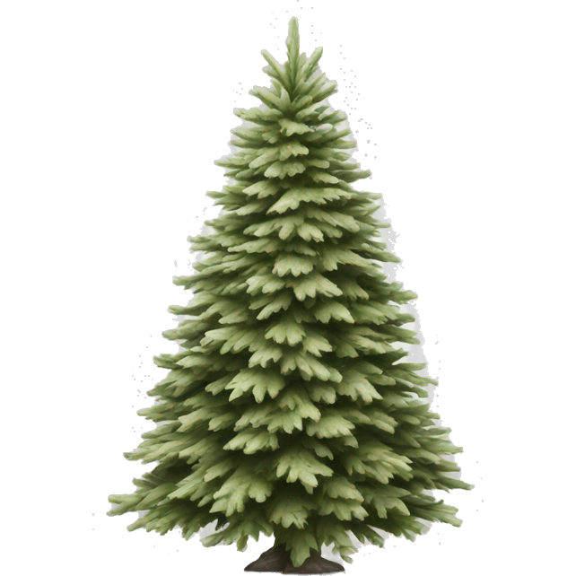Realistic isolated off white fir christmas tree