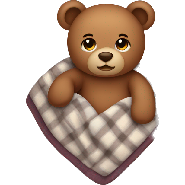 Teddy bear in a cozy blanket