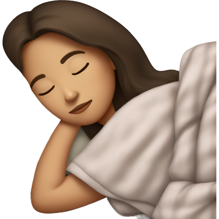 Brunette girl sleeping