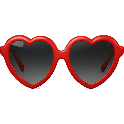 Vintage red heart sunglasses