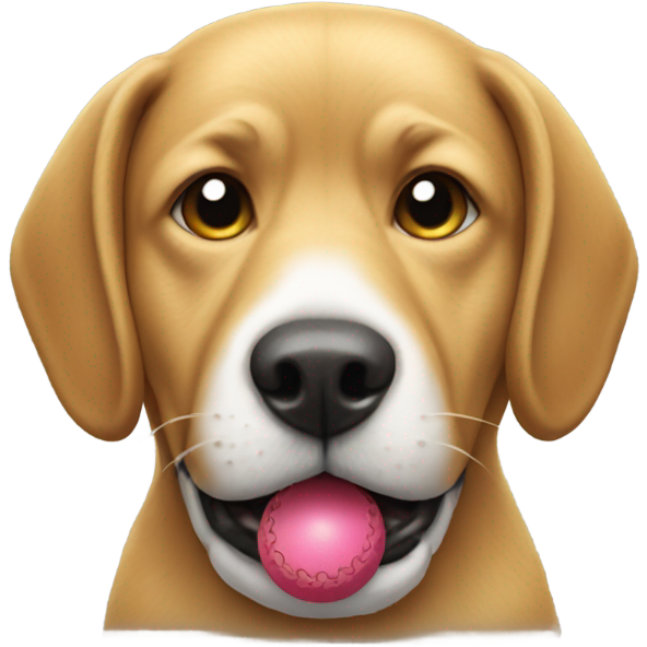 Dog with tennis ball