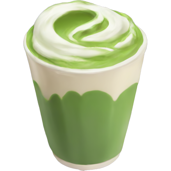 Aesthetic matcha latte