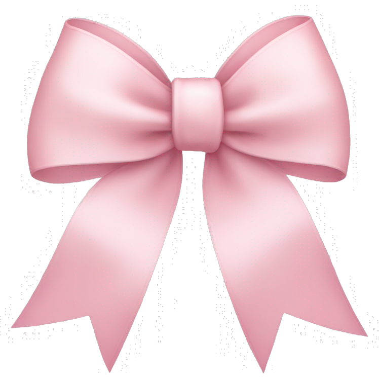 Light pink ribbon bow