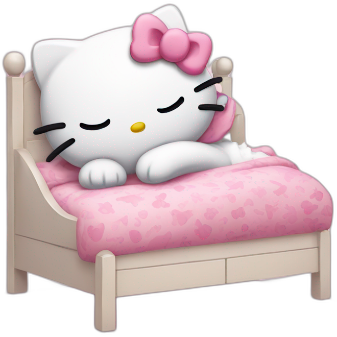 Hello kitty sleeps