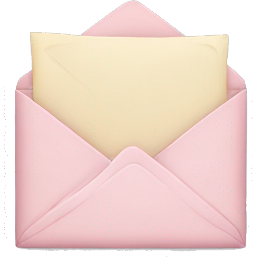 Pastel pink envelope