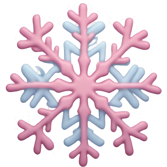 Pastel pink snowflake