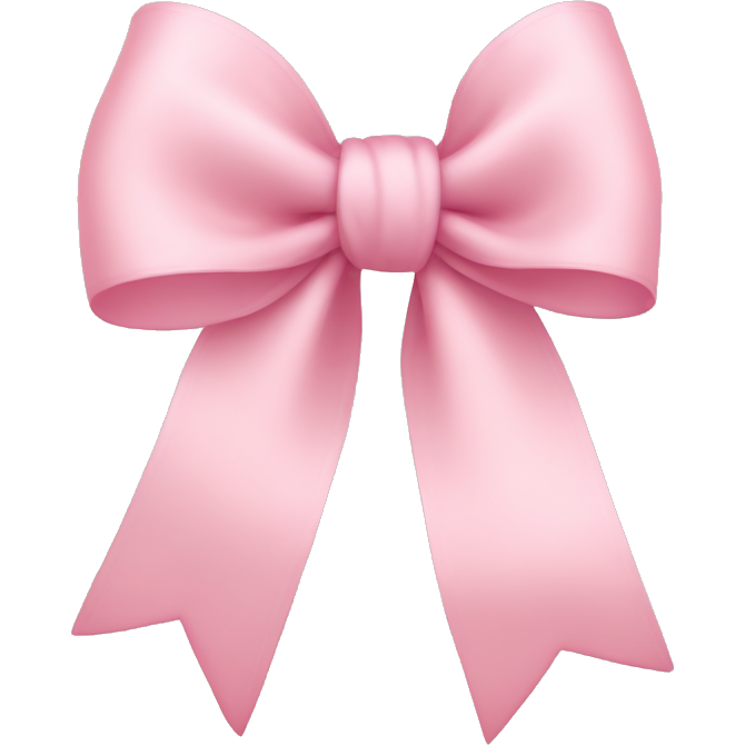 Light pink bow on light pink bow