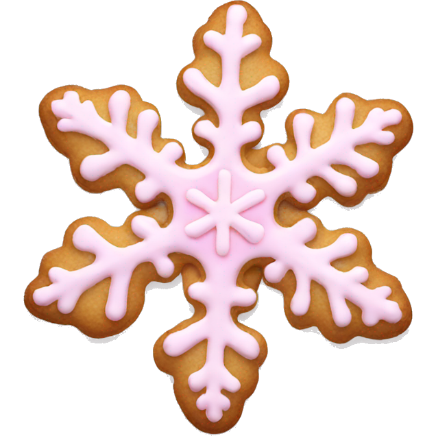 Light pink snowflake cookie
