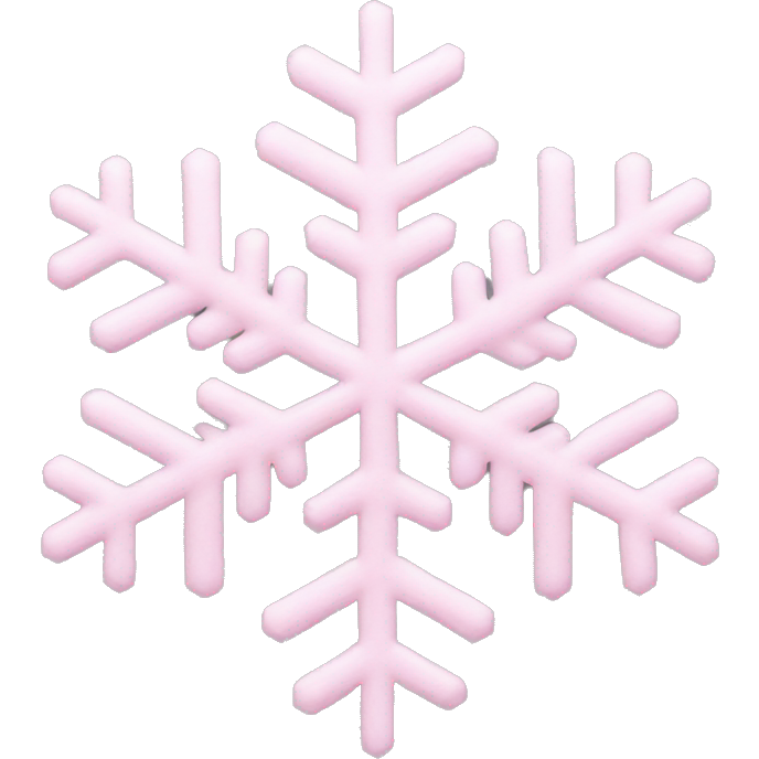 Pastel pink snowflake