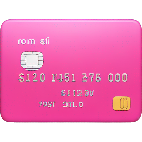 Pink credit card