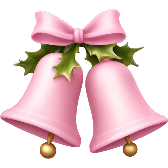 Pastel pink Christmas bells