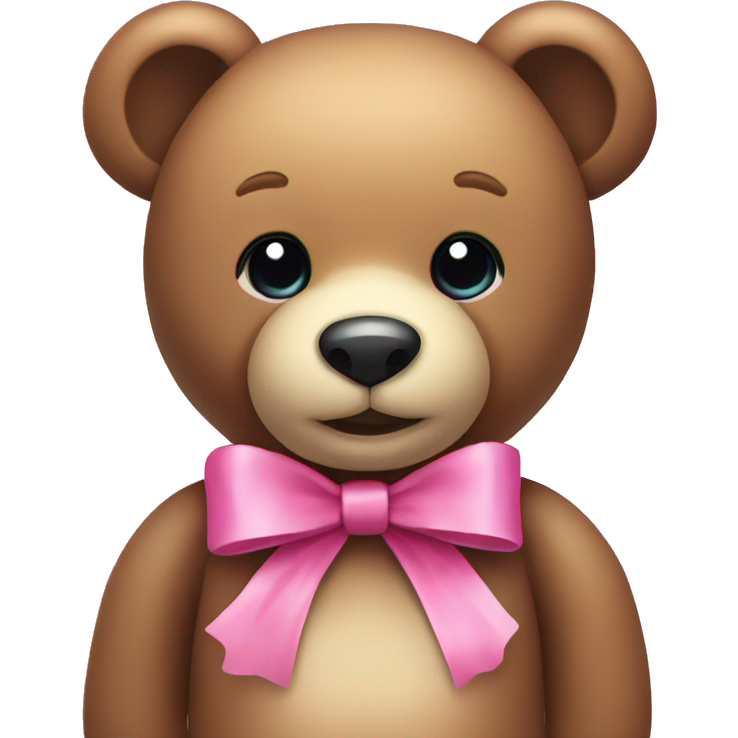 Rainbow Teddy bear with pink bow