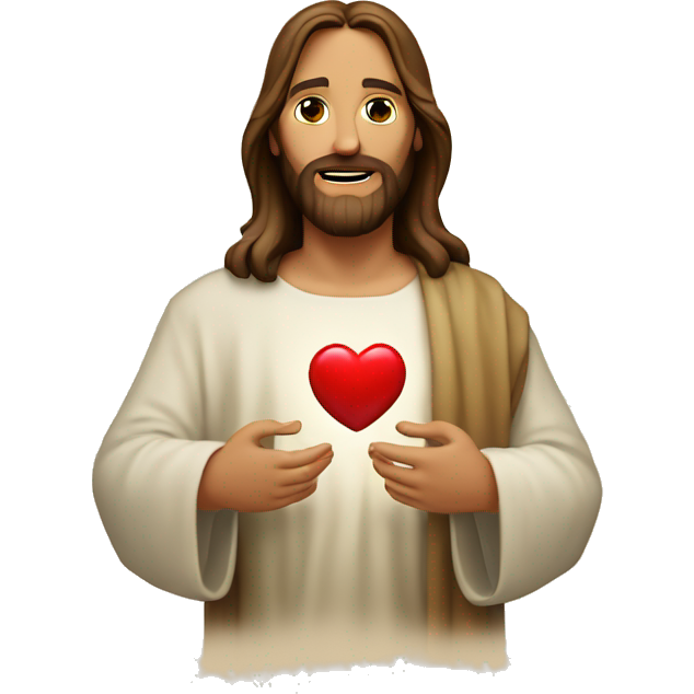 Jesus christ with a heart in his hands