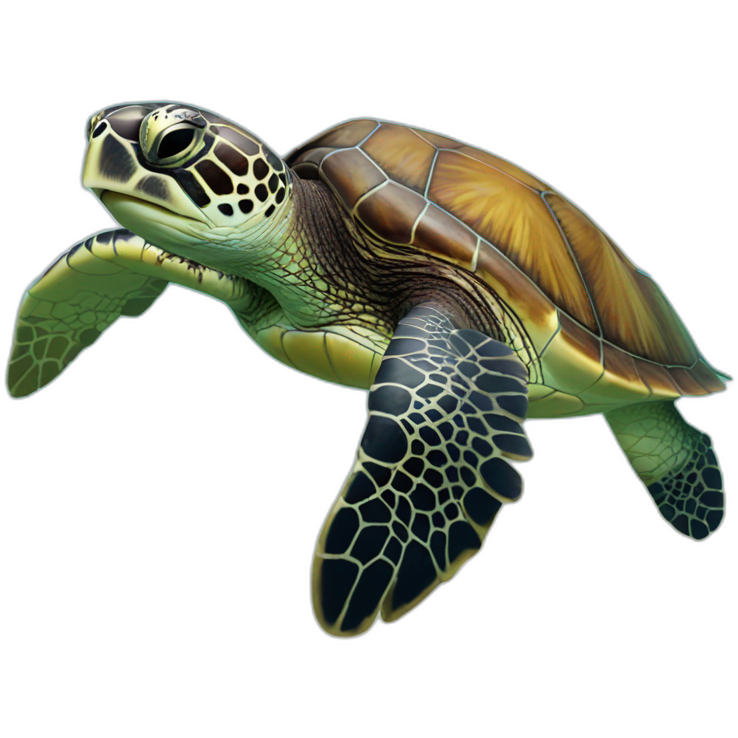 Black sea turtle
