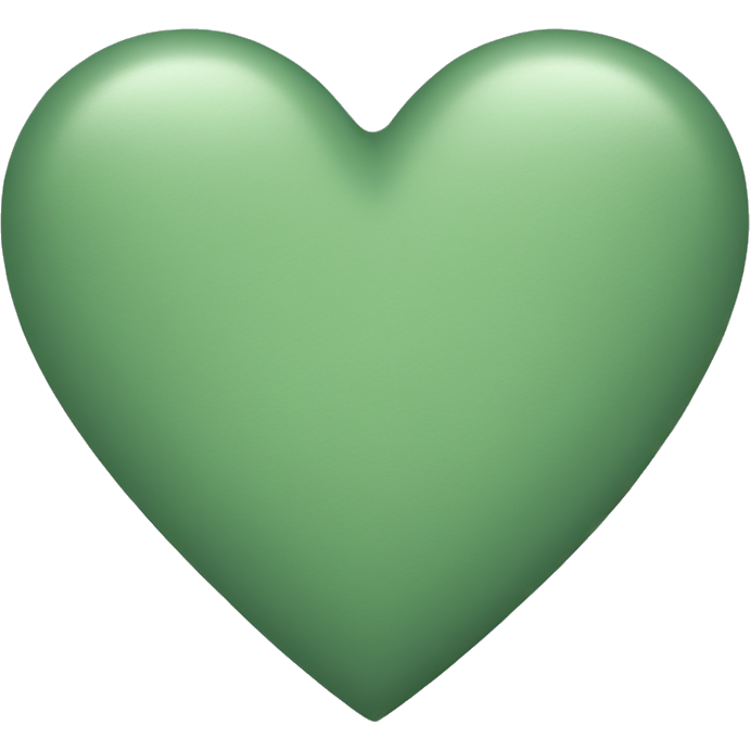 Sage green heart
