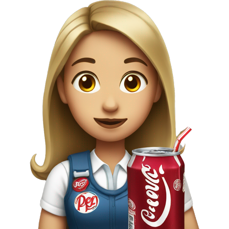 Girl drinking dr pepper