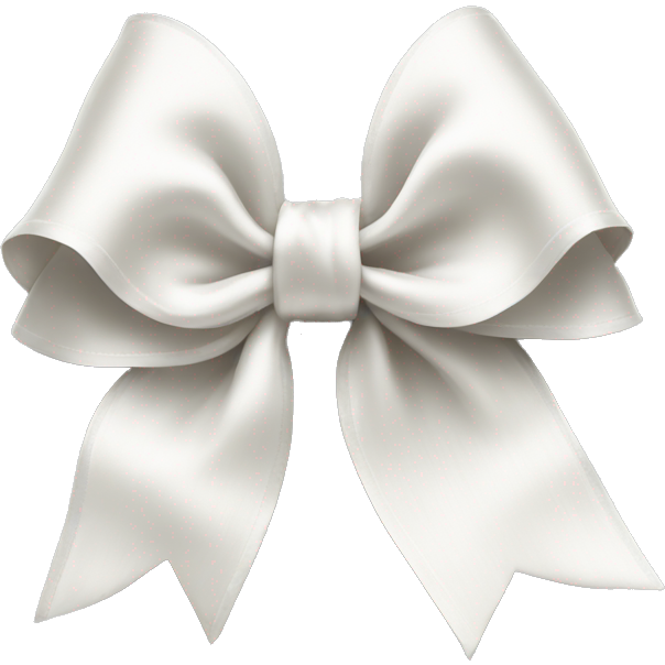 Make a white bow in silk fabric