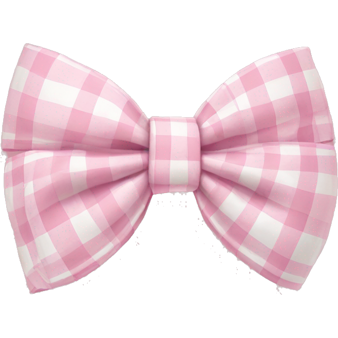 Pastel pink plaid bow
